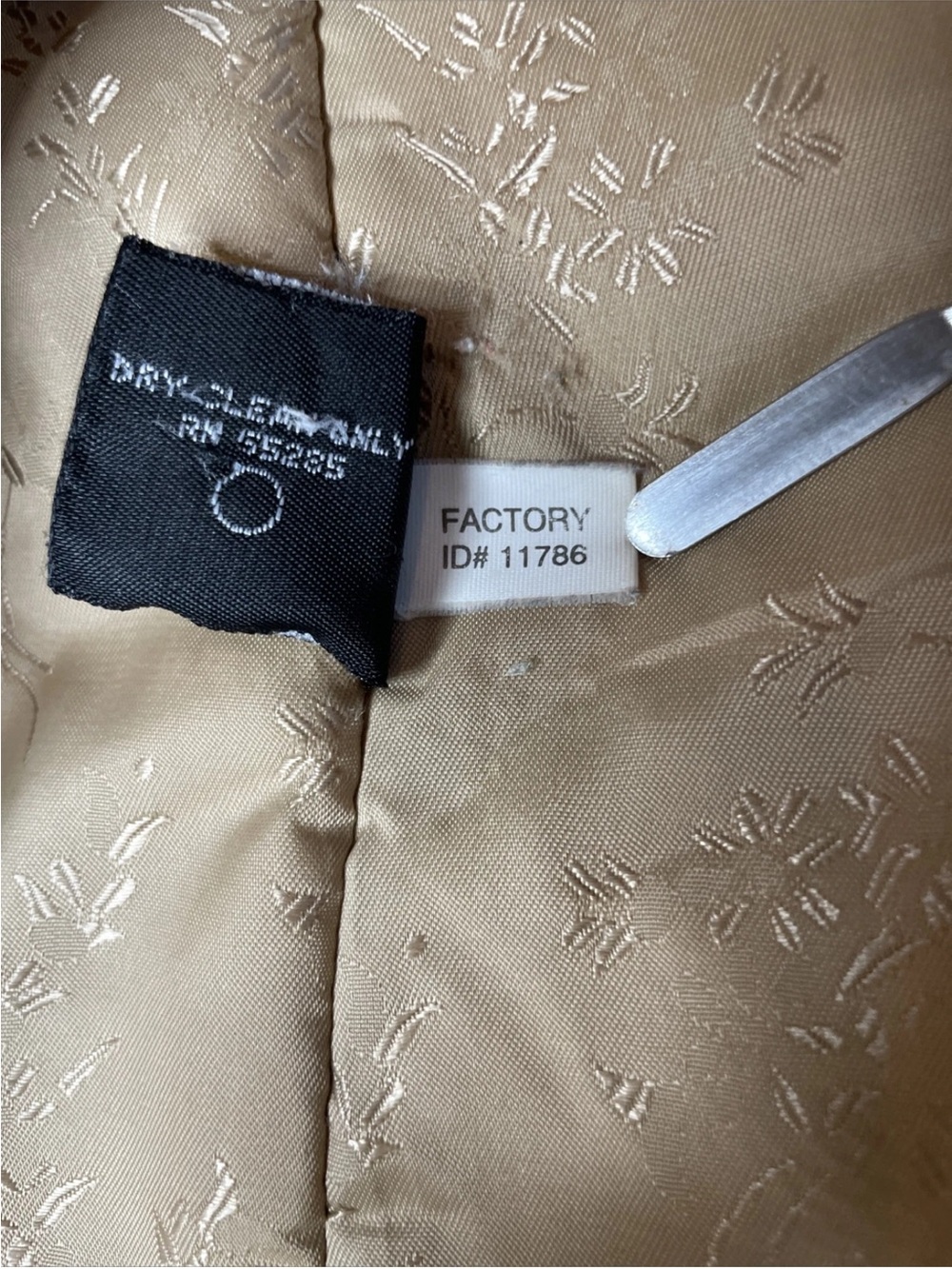 Vintage Express Tan Corduroy Jacket Womens XS Quilted Lined Fitted Coat 5/6 - Picture 9 of 10